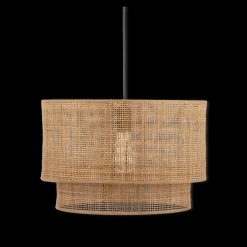 Bouclair Wood & Rattan Ceiling Lamp* Ceiling Lamps
