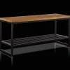 Bouclair Wood and Metal Bench with Shoe Rack* Entryway Benches Ottomans And Poufs|Ottomans & Benches