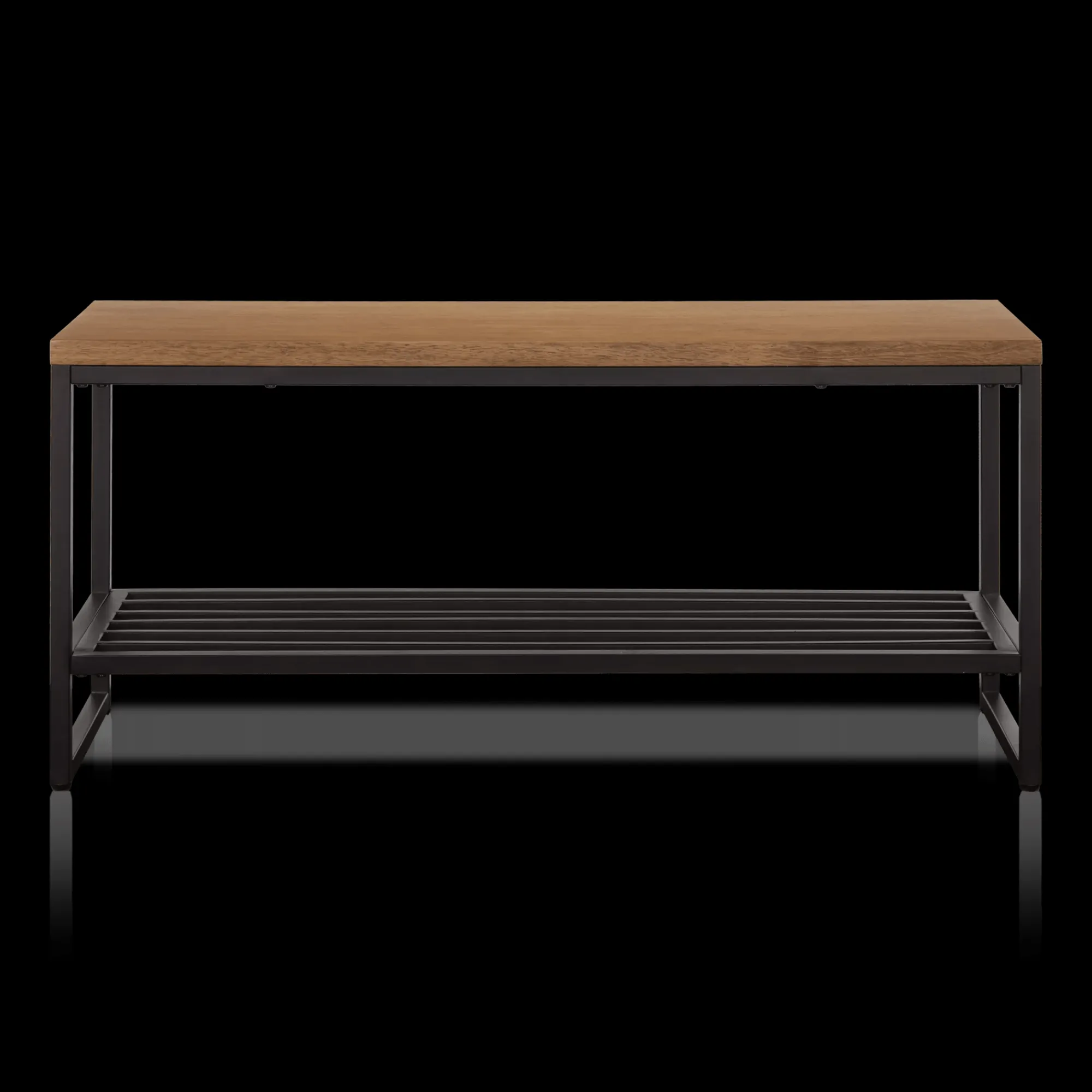 Bouclair Wood and Metal Bench with Shoe Rack* Entryway Benches Ottomans And Poufs|Ottomans & Benches