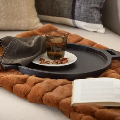 Bouclair Wood Round Tray with Handles* Home Decorative Items & Objects