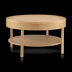 Bouclair Wooden Round Coffee Table with Lift Top* Coffee Tables|Coffee Tables & Side Tables