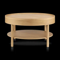 Bouclair Wooden Round Coffee Table with Lift Top* Coffee Tables|Coffee Tables & Side Tables