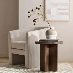 Bouclair Wooden Round Side Table* Side Tables|Coffee Tables & Side Tables