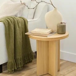 Bouclair Wooden Round Side Table* Side Tables|Coffee Tables & Side Tables