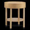 Bouclair Wooden Round Side Table with Lift Top* Side Tables|Coffee Tables & Side Tables