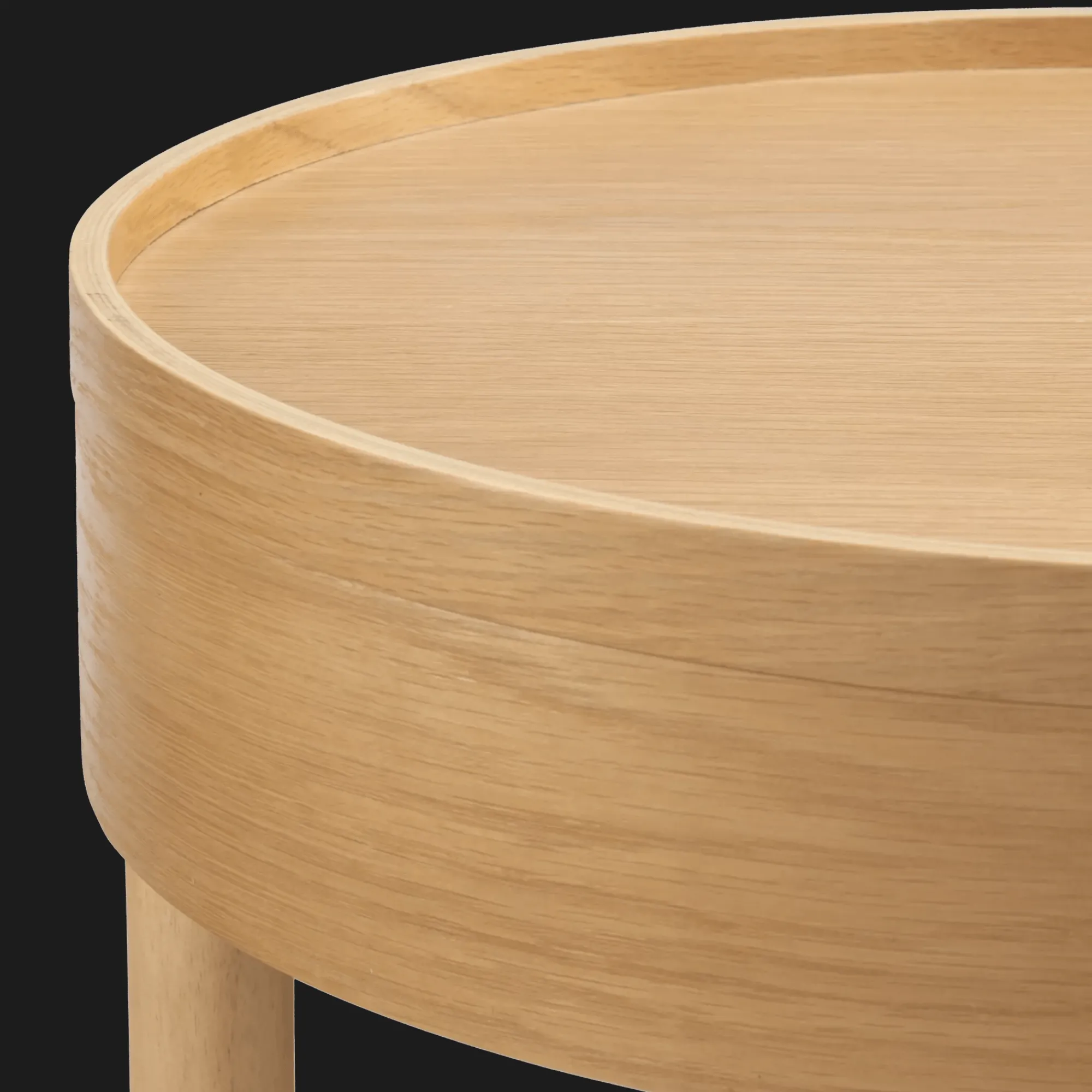 Bouclair Wooden Round Side Table with Lift Top* Side Tables|Coffee Tables & Side Tables