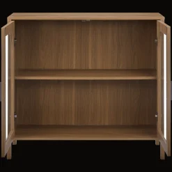 Bouclair Wooden Veneer Buffet with Glass Doors* Furniture Accessories|Buffet Tables & Credenzas