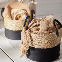 Bouclair Woven Seagrass and Cotton Rope Basket* Storage Baskets & Hampers|Storage & Baskets